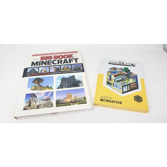 Lot of 2 The Big Book of Minecraft Unofficial Guide Building Games Plus Mojang - Picture 1 of 8